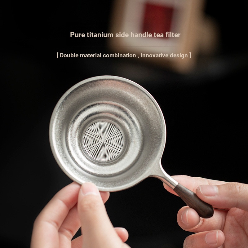 High-End Pure Titanium Tea Drain Pure Titanium Tea Filter ในครัวเรือน Pure Titanium Tea Separator Pu