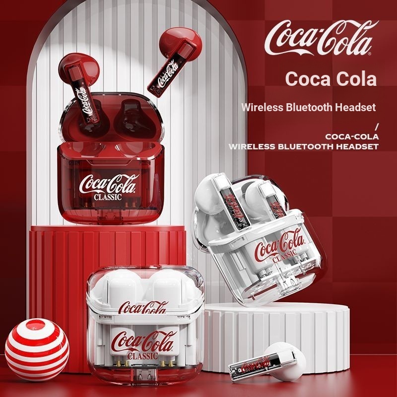 Coca-Cola Coca-Cola T01 หูฟัง Half-In-Ear High-Appearance เกมกีฬาลดเสียงรบกวนคุณภาพเสียงสูง