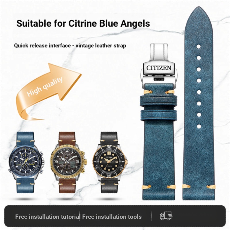 สายนาฬิกาสายคล้องคอ เหมาะสําหรับ Western Iron City สายคล้อง Air Eagle Blue Angel สีดํา Samurai Eco-D