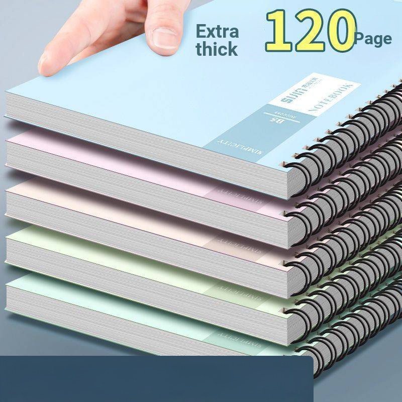 Sijin Simple Coil Notebook A5 Student Notebook B5 หนา Notepad เส้นแนวนอนไดอารี่หน้าด้านใน