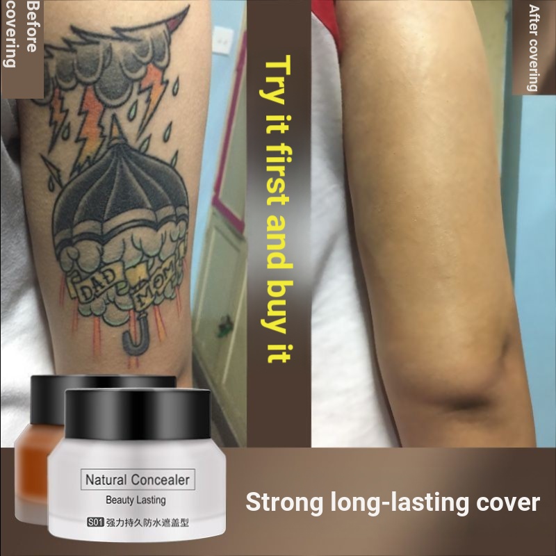 Quick Cover Tattoo Birthmark Scar Concealer Acne Mark Skin Patch Skin Wax Cream Waterproof Wash Swea