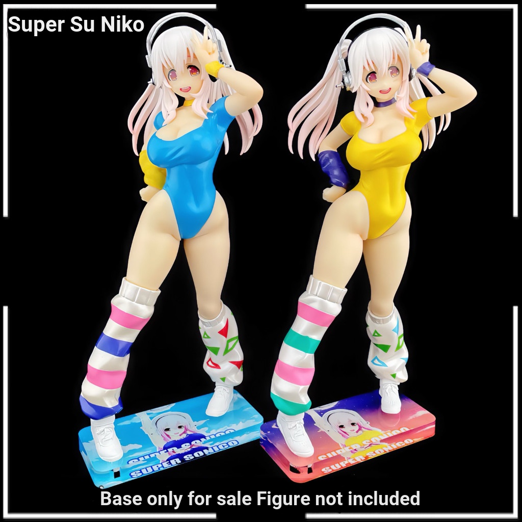 [ไม่รวมตุ๊กตา] FuRyu Super Sonico Super Sonico 80s ฐานสีเหลืองสีน้ําเงิน