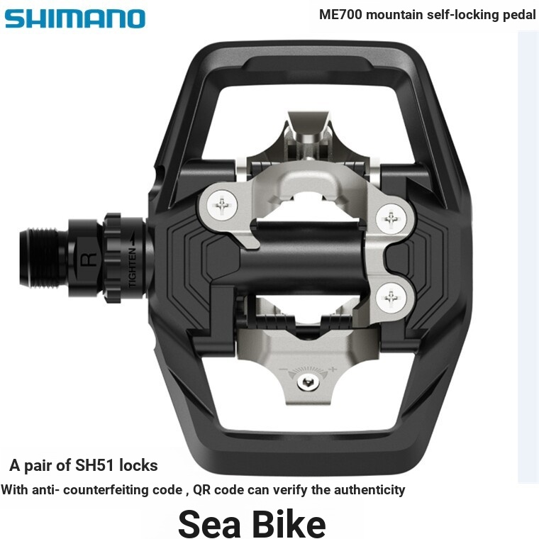 SHIMANO SHIMANO ME700 จักรยานเสือภูเขา Off-Road ขี่ Self-Locking Pedal Lock Pedal