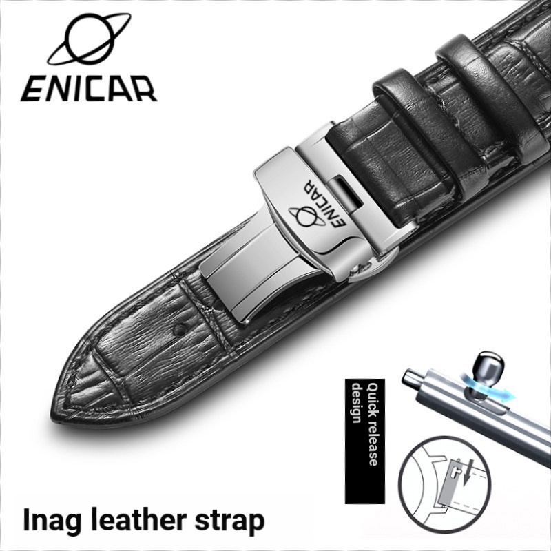 สายนาฬิกาเปลี่ยนสาย ENICAR ENICAR สายคล้องคอผู้ชายผู้หญิงผีเสื้อหัวเข็มขัดนาฬิกาอุปกรณ์เสริม 18 19 2