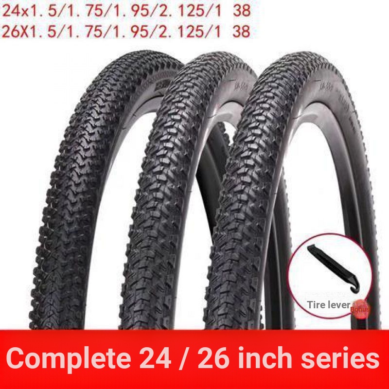 ยางรถจักรยาน 87 ซม. ยางนอกจักรยานเสือภูเขายางด้านนอกด้านใน 26x1.95/2.125 เข็มขัดด้านในเข็มขัดด้านนอก