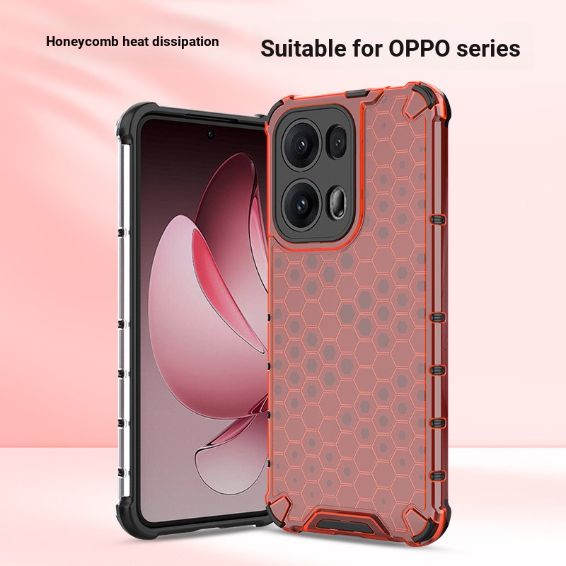 เหมาะสําหรับเคสโทรศัพท์ OPPO REN13F เคสป้องกันโทรศัพท์รังผึ้งรวมทุกอย่างกันกระแทกโปร่งใส OPPO เคสป้อ