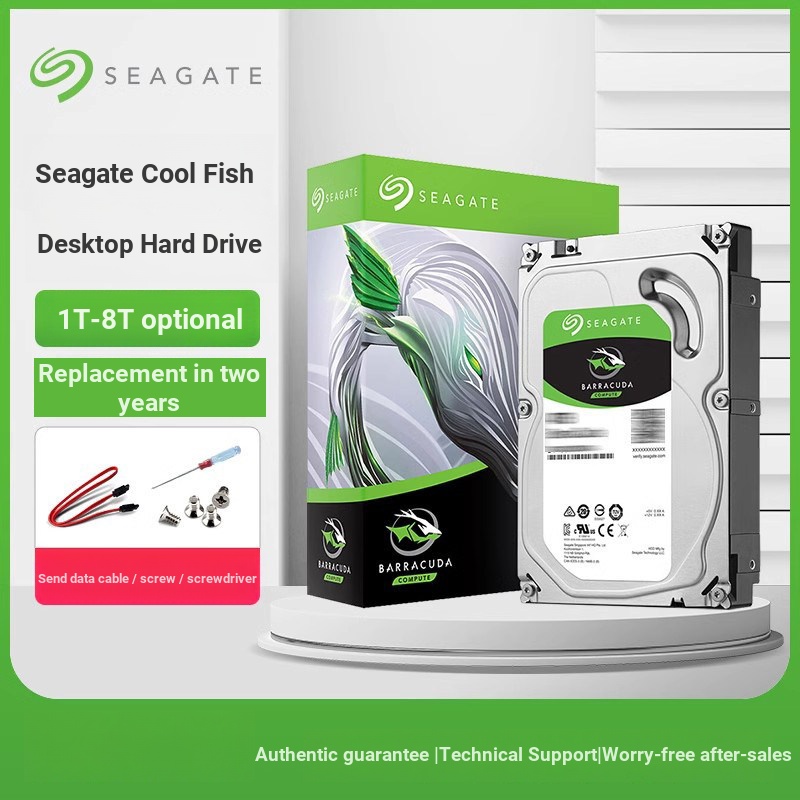 สินค้า Seagate Cool Fish 1T/2T/4T/6T/8T คอมพิวเตอร์เดสก์ท็อป 7200 ฮาร์ดไดรฟ์เชิงกล Sata12 ซม. China 