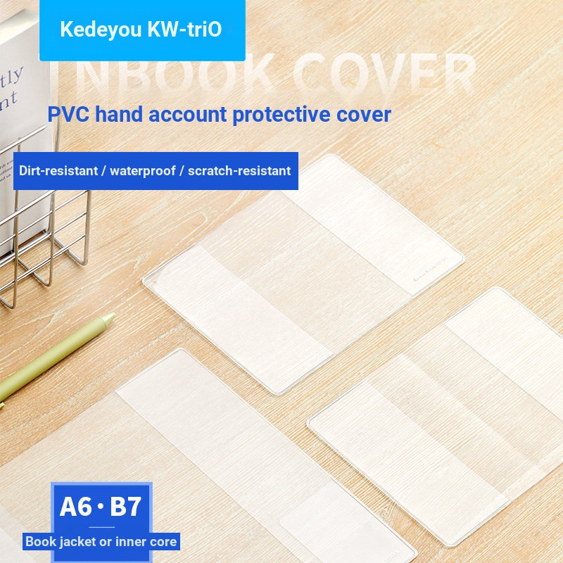 คู่มือ TN Book PVC ใสหนังสือหลวมคู่มือกระเป๋าหนังสือกรณี A6B7 กันน้ําหนังสือการ์ตูนนวนิยายที่กําหนดเ