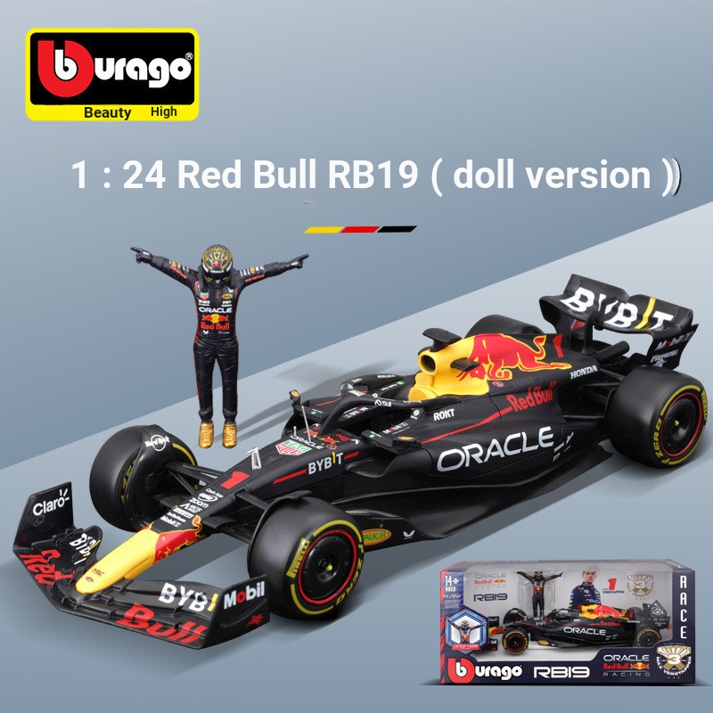 Burago Burago Bburago1: 24 Red Bull RB19 2023F1 รถสูตรจําลองโลหะผสม