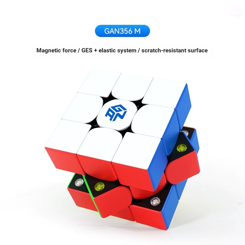 GAN356M GAN356M Magnetic Third-Order Magic Cube ของเล่นเพื่อการศึกษา Smooth การแข่งขันเฉพาะชุดของขวั
