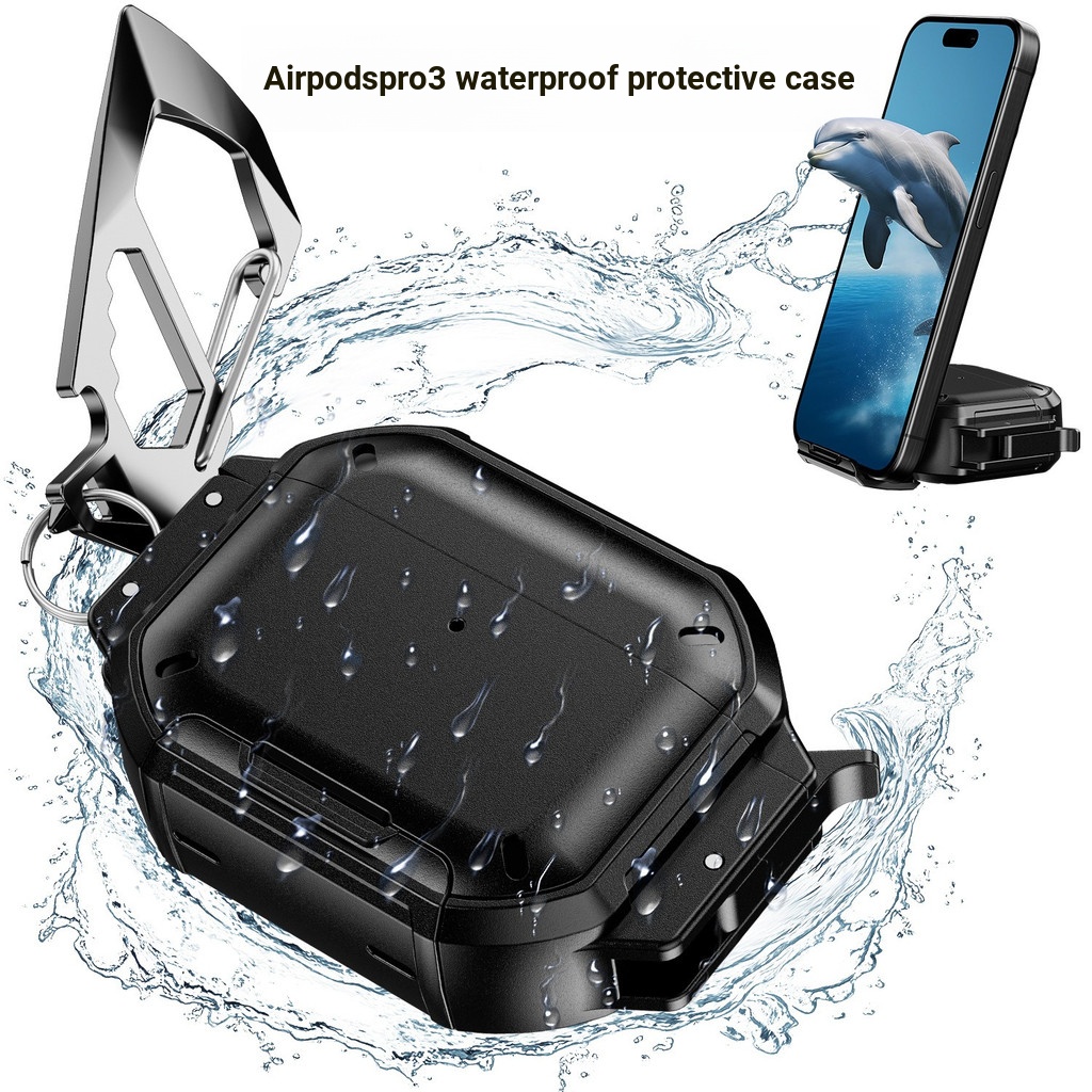 เหมาะสําหรับ airpodspro3 เคสป้องกัน รวมทุกอย่าง Shock-proof หูฟังกันน้ํากรณี airpodspro3 หูฟังป้องกั