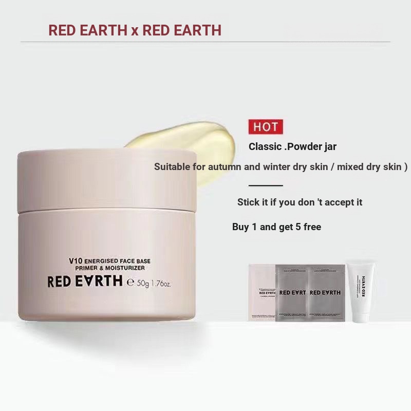 R RED EARTH RED EARTH สติ๊กเกอร์ครีมแต่งหน้า Primer Moisturizing Primer Brightening Orange Cream เคร