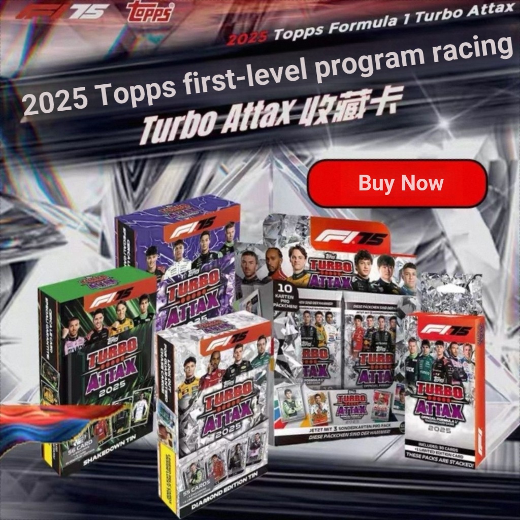 2025ToppsTurboAttax Racing Car F1 Rider Collection Card Star Card 75th Anniversary Limited Card 正 hw