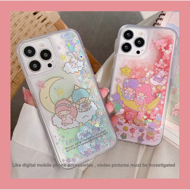 Gemini Glitterเคสโทรศัพท์ซากุระหน้ายิ้มไหลกันกระแทกเคสโทรศัพท์เหมาะสําหรับIPhone 17 16 15 14 13 12 11 Pro max