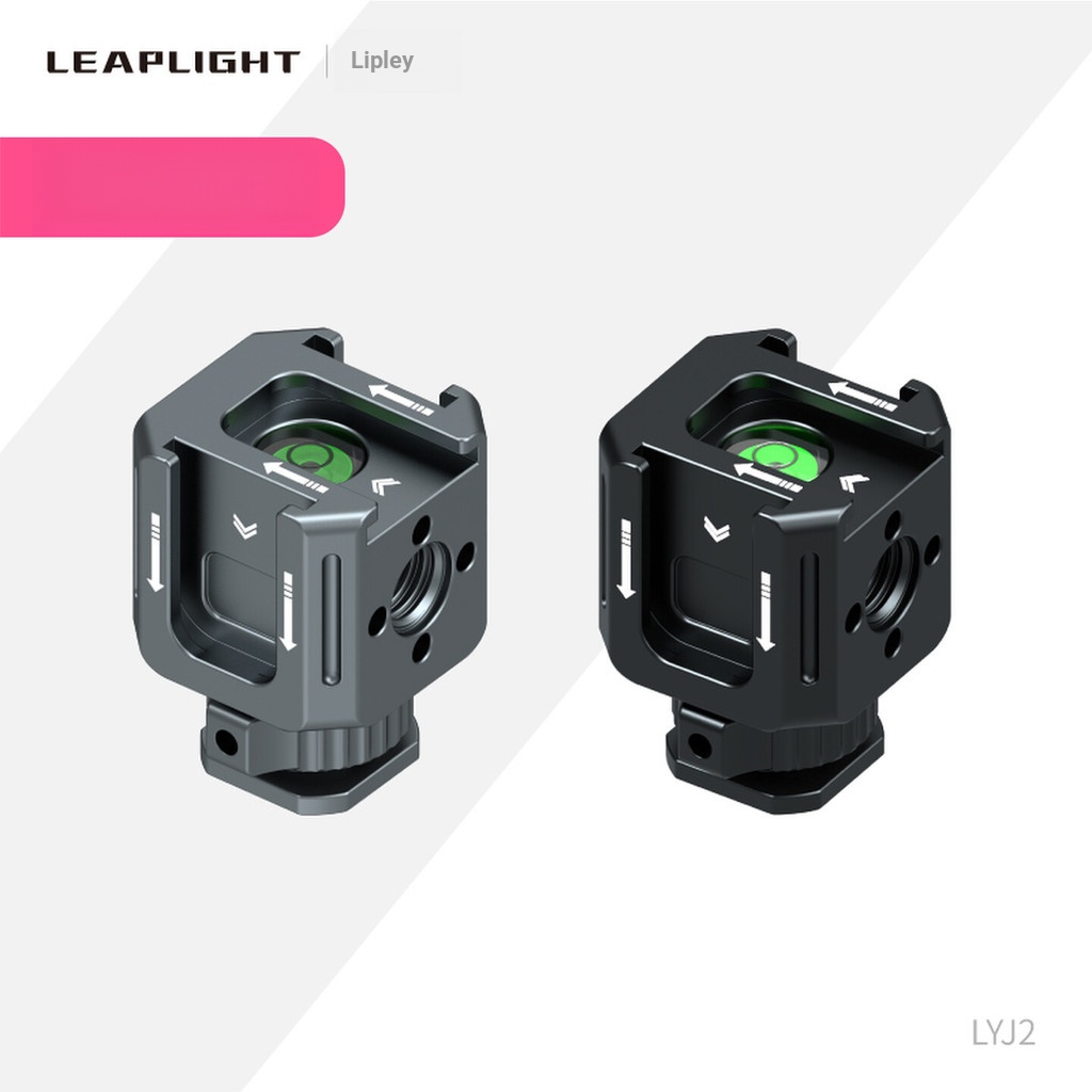Mall คุณภาพ Leaplight Leaplight สามหัว Hot Shoe Bracket Micro Slr กล้องอุปกรณ์ถ่ายภาพโลหะขยายฐาน Gim
