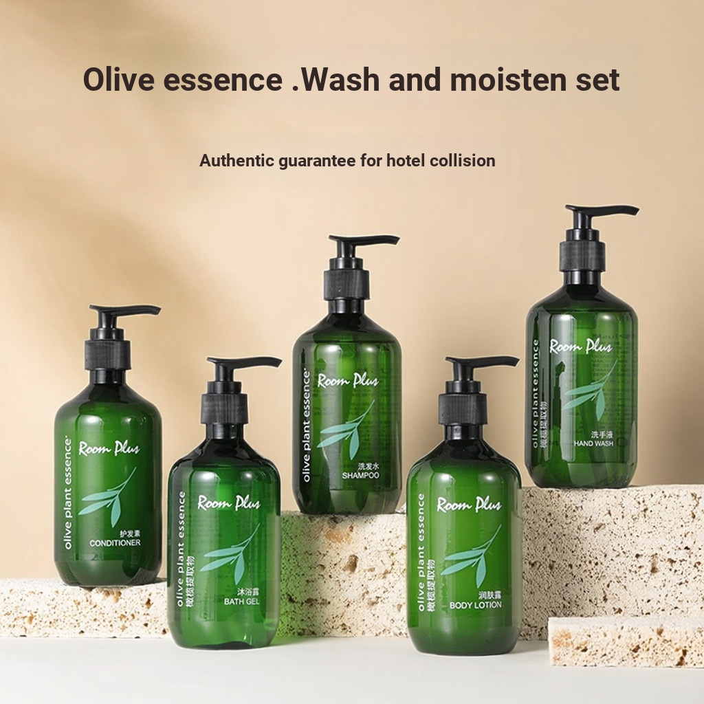 ROOMPLUS Olive Shampoo Conditioner Fluffy Soft Shampoo Shower Gel Set Hotel Dedicated Same Style
