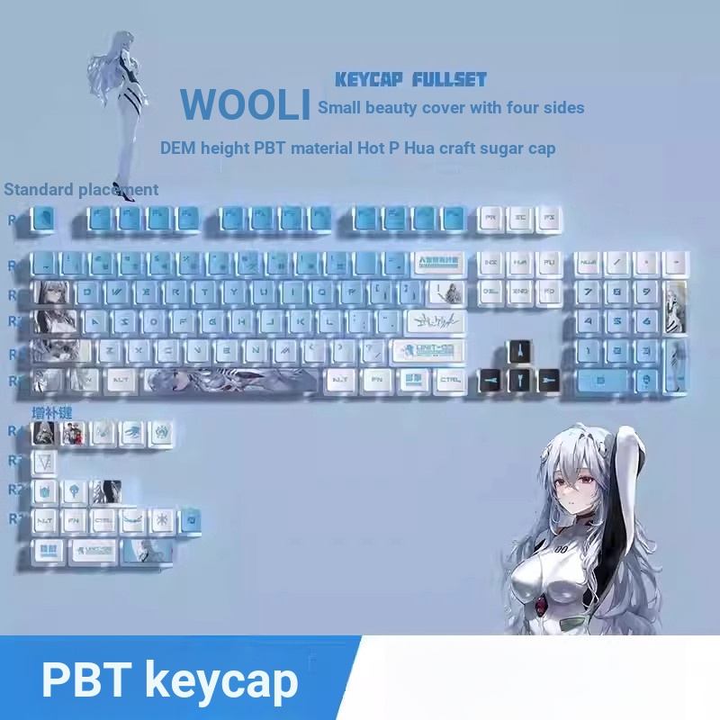 [ แผ่นดินใหญ่ Fast Shipping] เพียงปุ่มกด Ayoboli ปุ่มกดตัวละคร EVA Ayoboli ปุ่มกดโปร่งใสสี่ด้าน ATK 