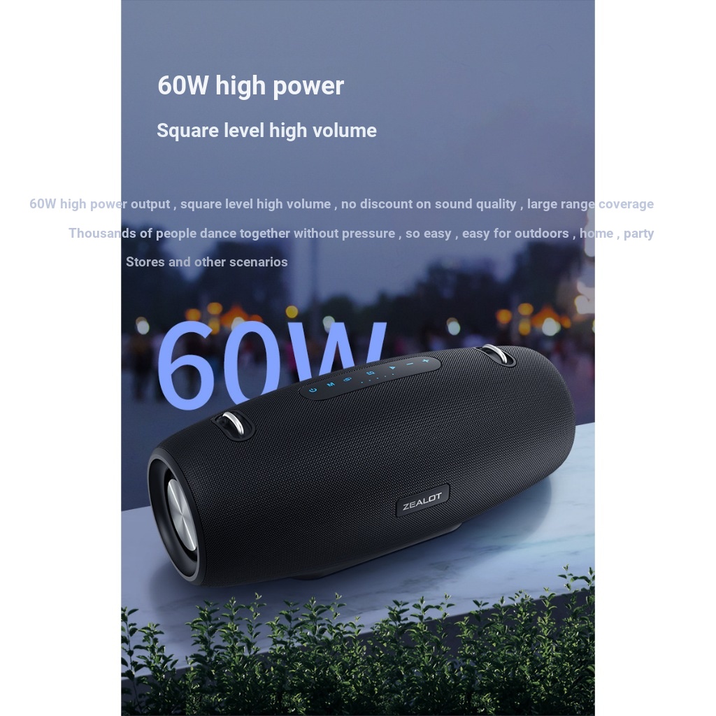 Zealot zealot S67M ลําโพงบลูทูธ 5.0 ลําโพง 14400mAh แบตเตอรี่ขนาดใหญ่อายุการใช้งานแบตเตอรี่ยาวนาน Sq