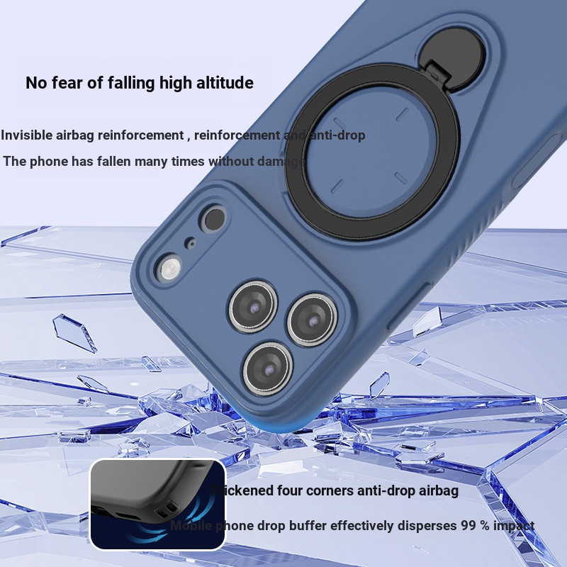 เหมาะสําหรับเคสโทรศัพท์ Apple Series ipone17promax Magnetic Shock-proof Bracket เคสป้องกันโทรศัพท์