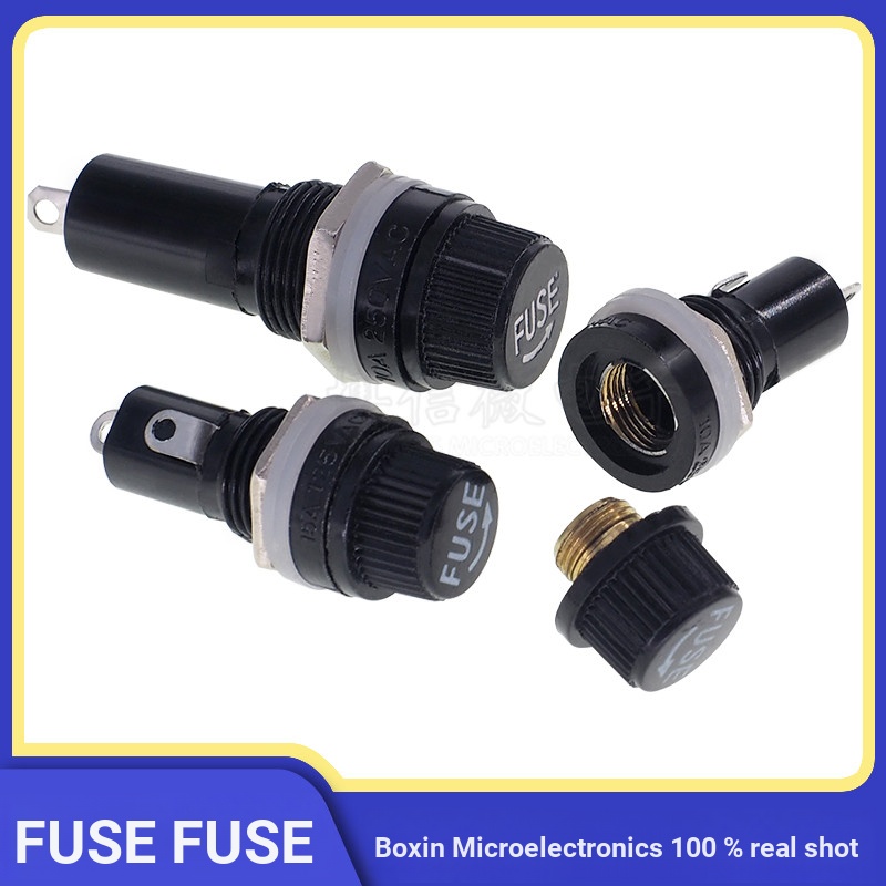 FUSE 5 * 20 6 * 30 5X20mm FUSE Holder หลอดแก้ว FUSE Holder FUSE Holder ทนอุณหภูมิสูง Bakelite