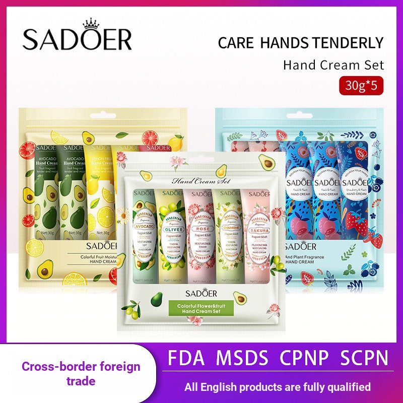 Pippi Beauty Full English Hand Cream Set SADOER Chale Hand Care Moisturizing Box E8U8