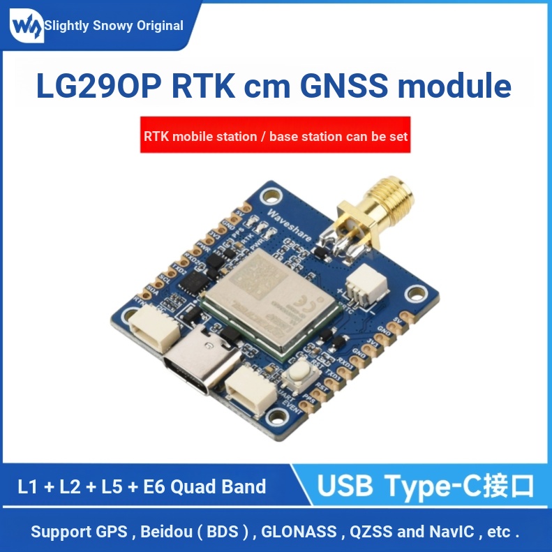 LG290P Series Quad-Frequency RTK Centimeter ตําแหน่ง L1+L2+L5+E6 เทคโนโลยีตําแหน่ง Quad-Frequency GN