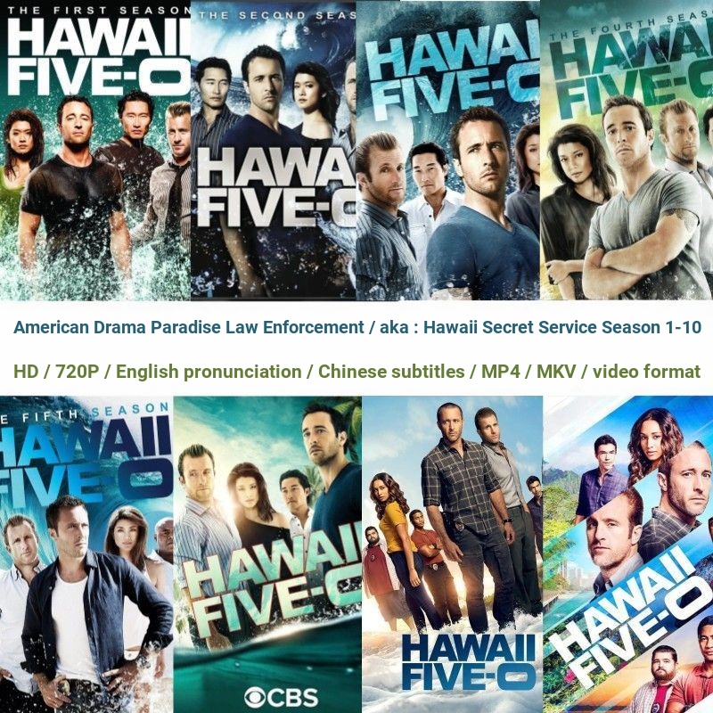 U Disk American Drama Paradise Law Enforcer/Hawaii Special Service Group 1-10 Seasons English Chines