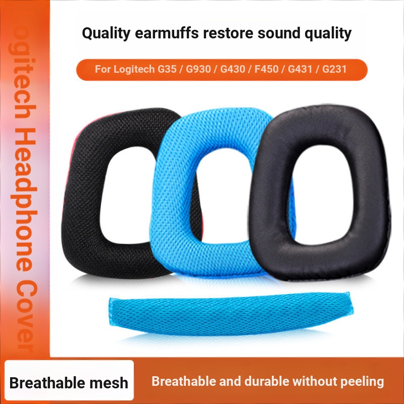 เหมาะสําหรับ Logitech Logitech G35 G930 หูฟัง G430 G231 G431 G331 ฟองน้ํา Earmuffs 1204hw