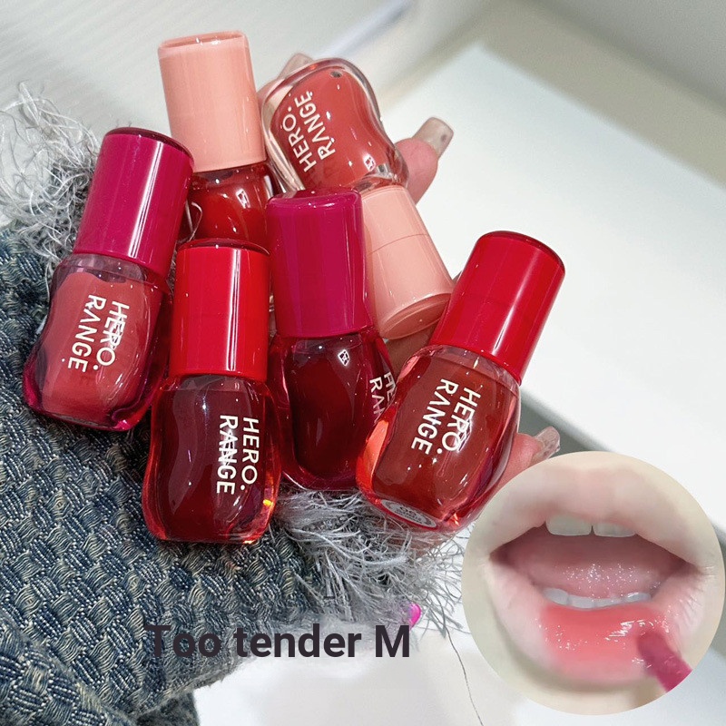 สินค้าใหม่ทุกวัน/HERORANGE HERORANGE Mirror Lip Glaze Long-Lasting Water Glossy Lip Moisturizing นัก