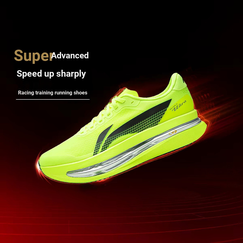 ซับ/Li Ning Chitu 9ULTRA รองเท้าวิ่งรองเท้าผู้หญิงน้ําหนักเบา Breathable Racing รองเท้าวิ่งผู้หญิงกา