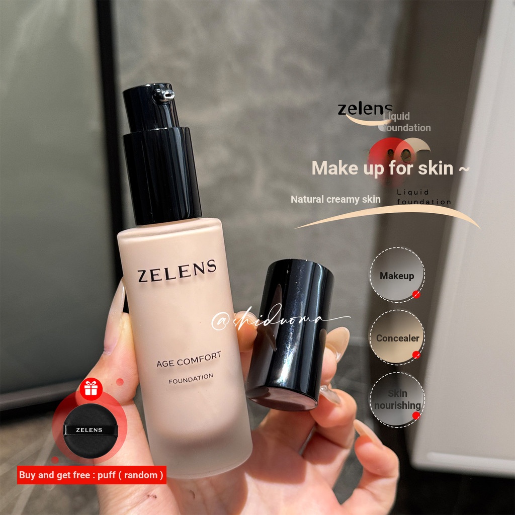 Zelens Nourishing Skin Liquid Foundation คอนซีลเลอร์ผิวครีมให้ความชุ่มชื้นยาวนานแม้บริการสีผิว
