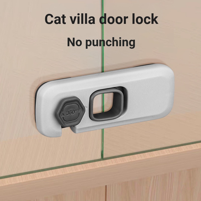 B b.Cat Litter Cage จอแสดงผลในครัวเรือนครอกแมวล็อคป้องกัน Cat Room หัวเข็มขัดคงที่ IOT8