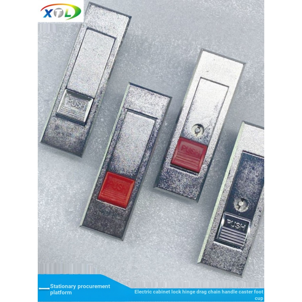 BbXingtaili MS603 ล็อคปุ่มแฟ้มแบนหัวเข็มขัดสีแดง Bounce Switch Fire ล็อคประตูกล MS720 ZJHS