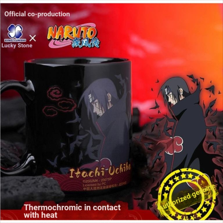 Super Cool Super Naruto Mug Lucky Stone Joint อะนิเมะสองมิติ สินค้า Uchiha Itachi ถ้วยน้ําเปลี่ยนสี