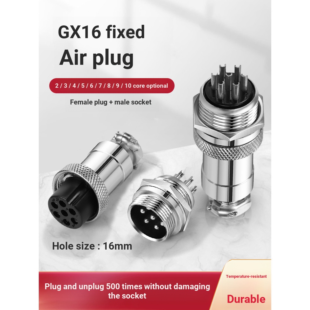 B b.Low ราคา Seckill Aviation Socket Connector 16mm Plug Socket GX16-2/3/4/5/6/7/8/9/10 Core Cable C
