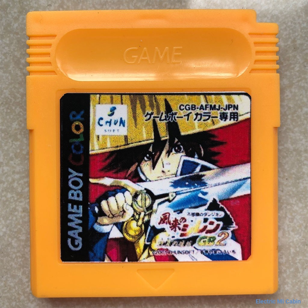 GBC GAMEBOY การ์ดเกมจีน Fenglai Xilin 2 หน่วยความจําชิปรวมที่สมบูรณ์
