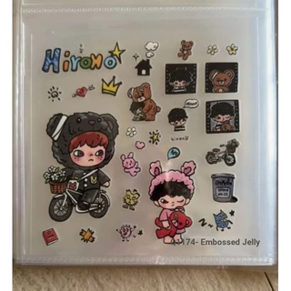 Pop Mart Hirono Hirono สติกเกอร์การ์ตูน diy เคสโทรศัพท์แท็บเล็ตพีซีคู่มือสติกเกอร์ตกแต่ง