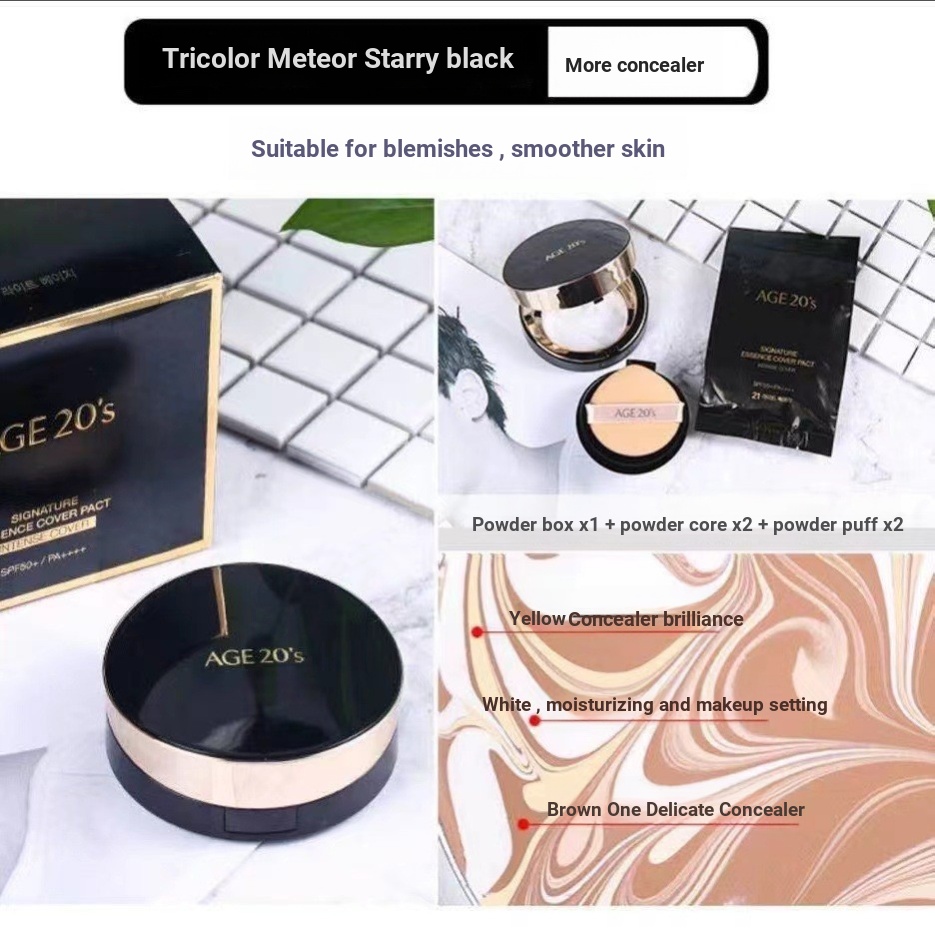 Amoy What I Love เกาหลี Ai.Respect Air Cushion Age20s Air Cushion BB ครีมคอนซีลเลอร์ Moisturizing Fo