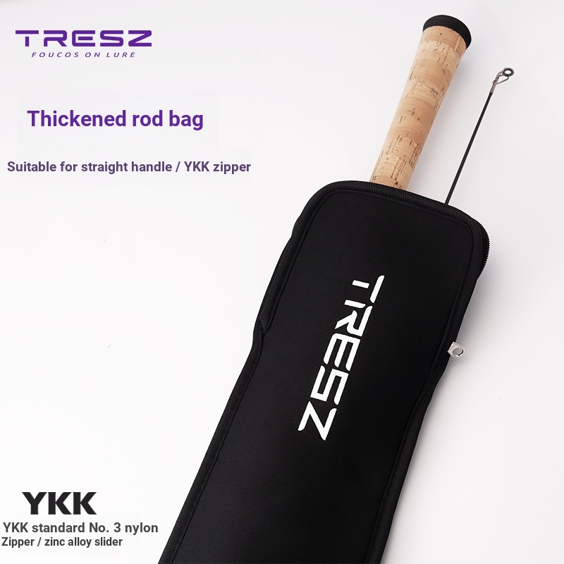 TRESZ High-End Lure Rod กระเป๋าเบ็ดตกปลา Lure Rod Tube เบ็ดตกปลาฝาครอบป้องกันหนากระเป๋าเบ็ดตกปลาอุปกรณ์ตกปลากระเป๋ายืดหยุ่น