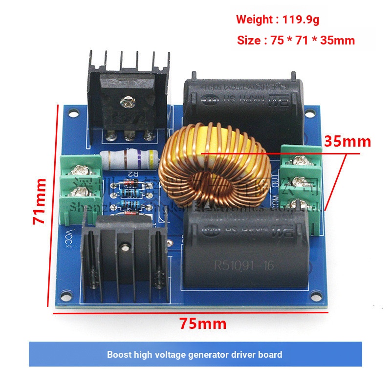ZVS Driver Board Tesla Coil Power Booster เครื่องกําเนิดไฟฟ้าแรงดันสูง Driver Board Induction โมดูลค