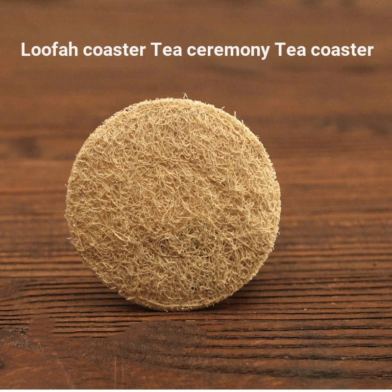 [ธง Magpie] Loofah Coaster พิธีชงชาที่รองแก้วดูดซับรอบกาน้ําชา Anti-scalding ชุดชาความร้อน Insul