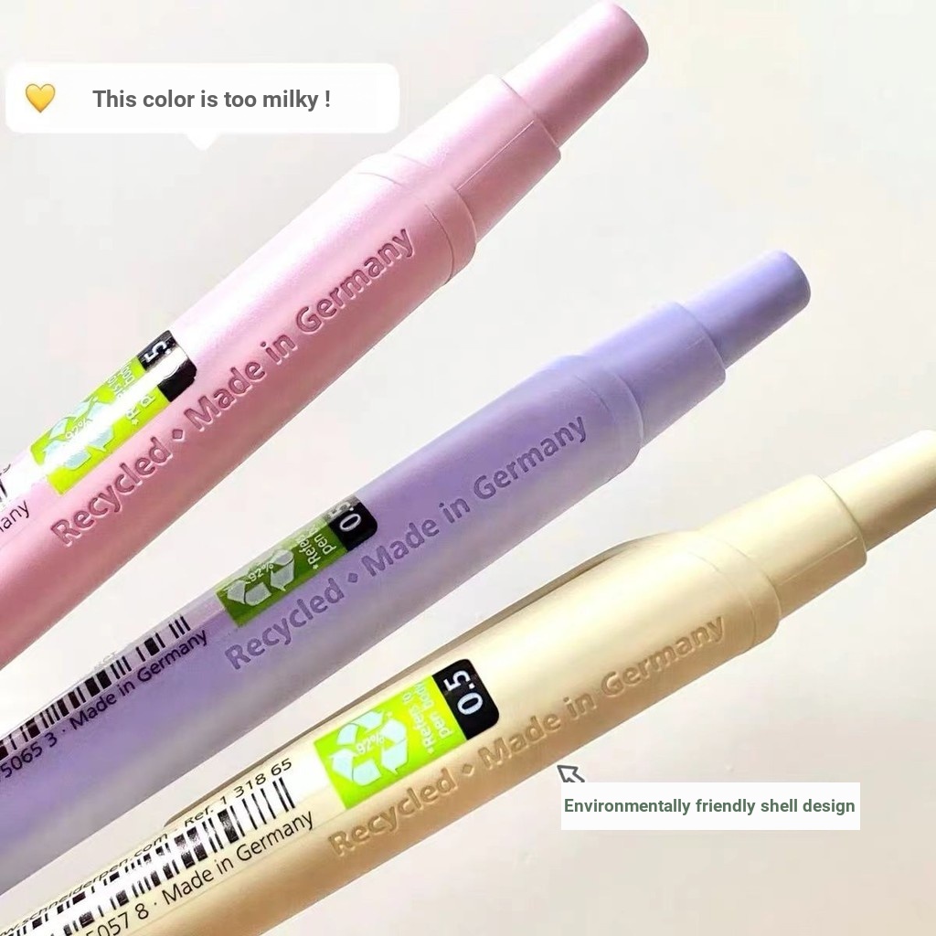 เยอรมนี Schneider Reco Reco ปากกาเจล ins Macaron Exam Quick-Drying กันน้ําเป็นมิตรกับสิ่งแวดล้อมกดปา