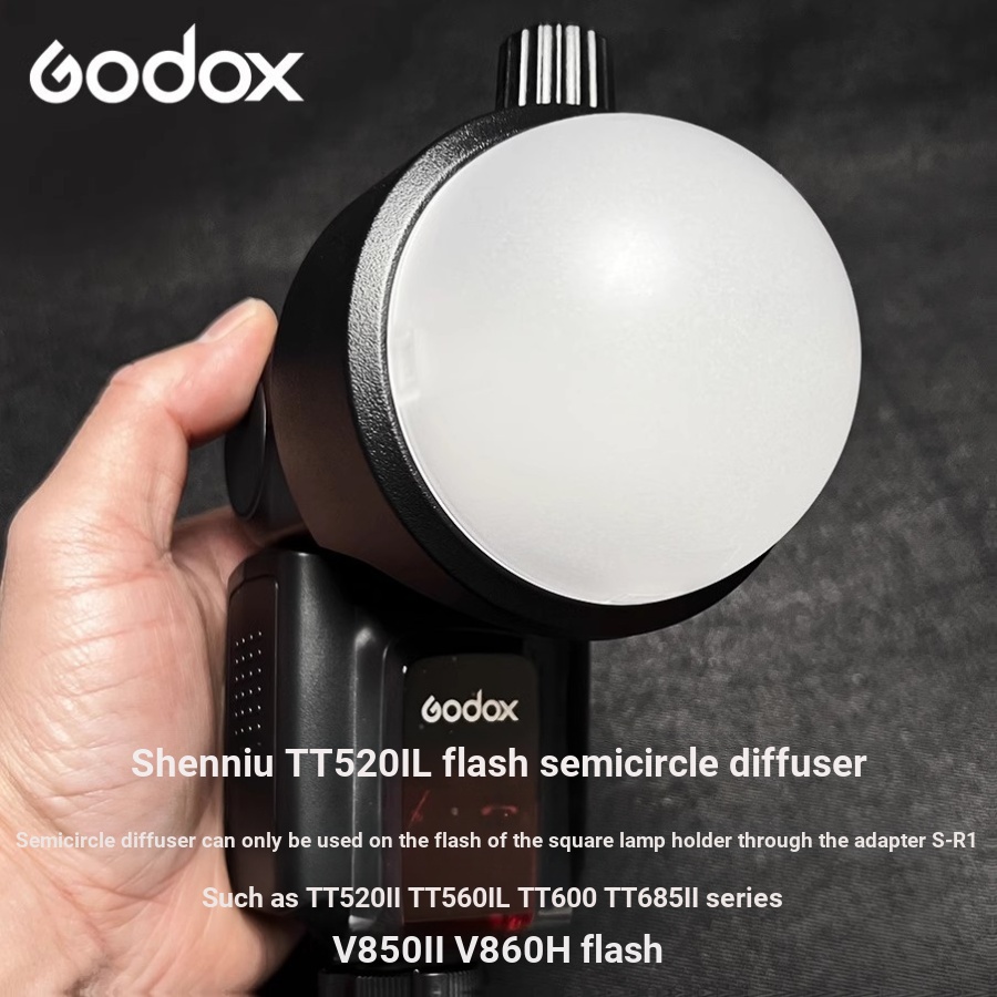Godox godoox TT520II รุ่นที่สอง TT520III รุ่นที่สามเฉพาะครึ่งวงกลม Magnetic Diffuser Diffuser Ball