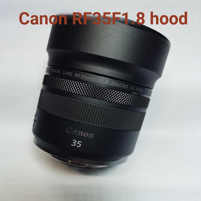 [จัดส่งด่วน] เหมาะสําหรับ Canon RF 35mm F/1.8 Micro Single Lens 35 f1.8 ฮูดสามารถกลับด้านได้