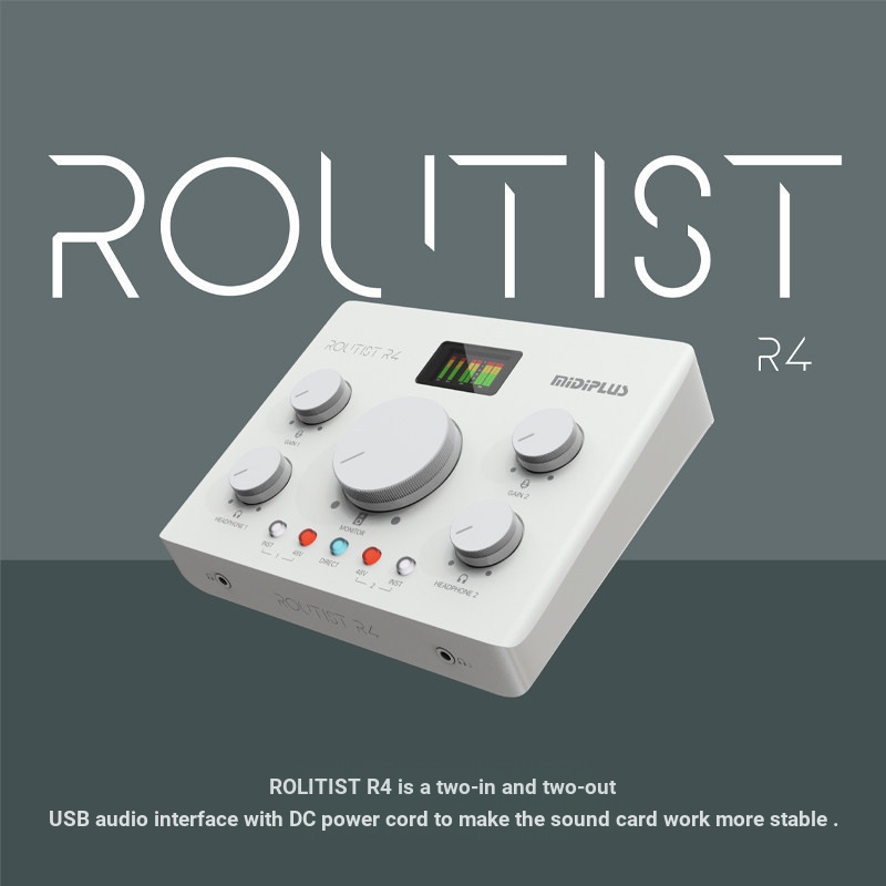 MIDIPlus R4 Professional การ์ดเสียงภายนอกคอมพิวเตอร์โทรศัพท์มือถือ Universal Arrangement Recording L