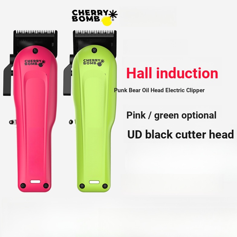 CB Cherry Punk Bear Oil Head Hair Clipper Professional Gradient Hair Clipper ร้านทําผมร้านตัดผมเฉพาะ