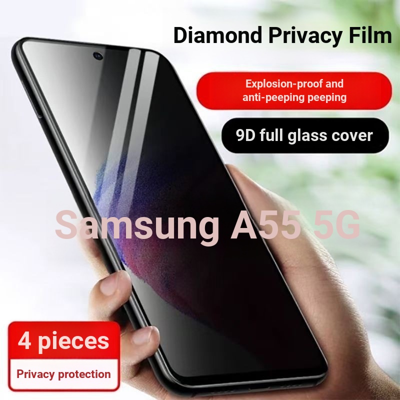 ฟิล์มความเป็นส่วนตัว Samsung A55 ฟิล์มกันรอย Samsung A55 แบบเต็มหน้าจอ HD ป้องกันแสงสีฟ้า ฟิล์มโทรศั
