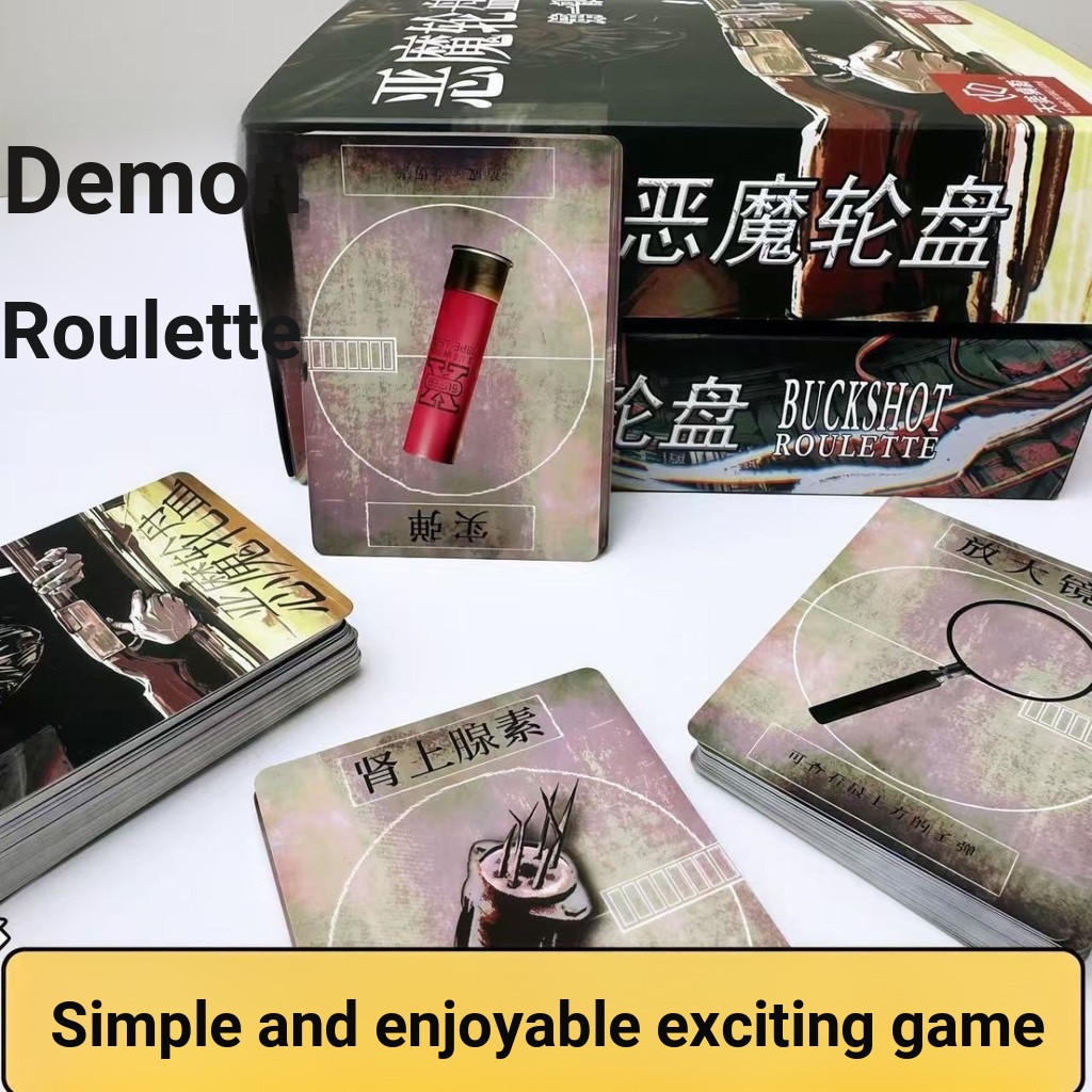 Buckshot Roulette Shotgun รัสเซีย Rouplette/Devil Rouplet เกมกระดานชุดการ์ด