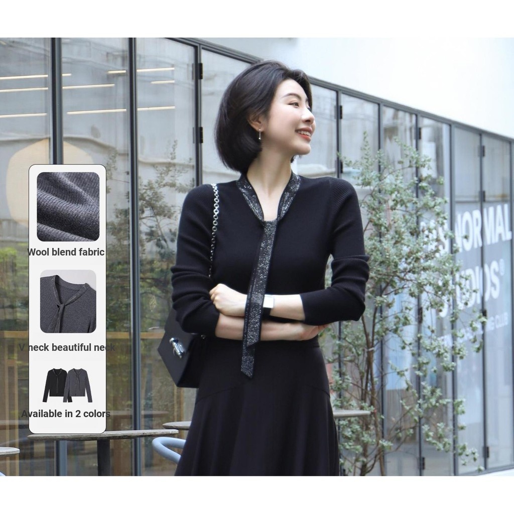 Dahong [Dahong [Dazzling Galaxy] เสื้อสเวตเตอร์แขนยาวสไตล์ฤดูใบไม้ร่วง Hot Diamond เสื้อสเวตเตอร์ผู้