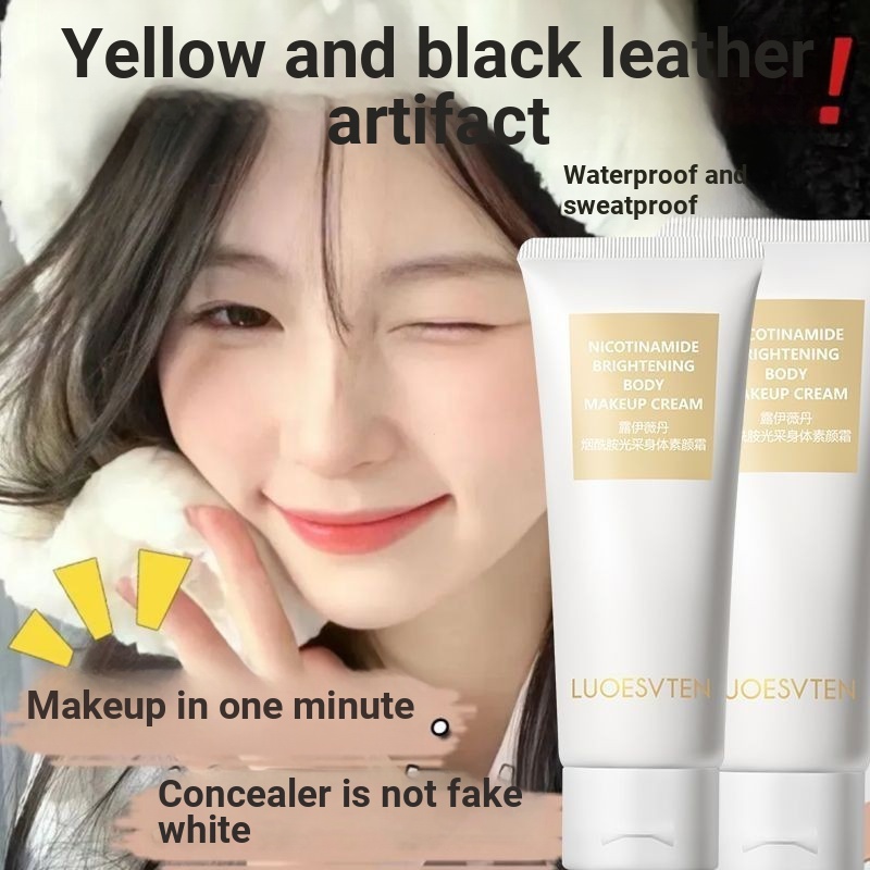 Luweidan Niacinamide Body Face Cream คอนซีลเลอร์ Brightening Non-Take-Off กันน้ํา Sweat-Proof Non-Fa